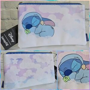 Loungefly Lilo and Stitch Pajama Bedtime Clouds Disney Travel Pouch Bag New